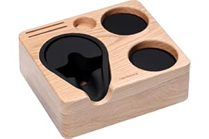 Normcore Station de tamper 58 mm en bois de chêne, pour porte-filtre, station de tampon 58 mm 54 mm, station de tamping pour barista, cuisine domestique, accessoires barista