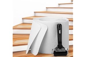 Bojim Antirutsch Treppe Streifen transparent Klebeband, 15 Stück Treppen Rutschschutz Anti Rutsch Streifen Treppenteppich mit Walze, Verhindert das Verrutschen für Kinder, Älteste, Haustie (15*80cm)