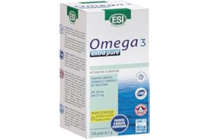 ESI, Omega 3 IFOS Extra Pure, Integratore Alimentare di Olio di Pesce Concentrato con Vitamina E, Contribuisce ai Normali Livelli di Trigliceridi e alla Funzione Cardiaca, Senza Glutine, 120 Perle
