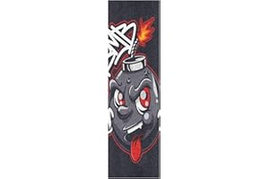 Mnsruu Mignon Bombe De Sucre Fantôme Grips Skateboard Bande Antidérapant Planche à Roulettes Grip Papier de Verre Sports Plein air Scooter (84 x 23 cm) Mode Mignonne