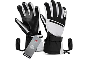 Unigear Guantes de esquí para Hombre y Mujer, Impermeables y Antideslizantes, para esquí, Snowboard, Patinaje sobre Hielo y Senderismo