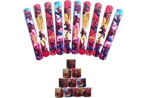 MODALI Slap Bracelets, Spiderman Bracelets de Chez pour Enfants Les Fêtes D'anniversaire, 10 PCS à Claquer Enfant Parti Sac Remplisseurs Cadeau Party Favors Filles Garçons