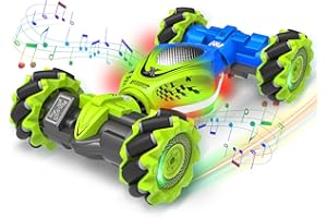 Fosgoit Voiture Telecommandé Tout Terrain Voiture Telecommandé Enfant 2,4 GHz 4WD Offroad 1:24 RC Car Musique et Lumière Mini RC Auto avec la Main Cadeau Enfants 4 5 6 7 8 9 10 Ans