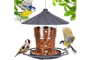 PBWZF Vogelfutterhaus zum Aufhängen, 820ml Faltbarer Vogelfutterspender zum Aufhängen, Vogelfutterstation Vogelhaus zum Aufhängen Wetterfest, Kunststoff Futterhaus für Vögel Geignet für Balkon Garten