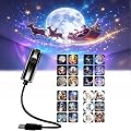 Projecteur Noel,Projecteur de Noël HD USB Plug And Play HD Star Projector | Plug and Play USB HD Projector,Projecteur de Noël Interieur Rotatif 360° Lune USB pour Plafond de Chambre à Coucher