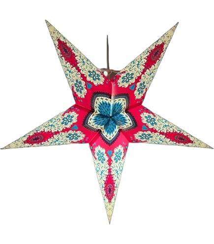 Grande stella origami! Decorazione murale ecologica, stella di carta riciclata, grande decorazione da appendere, puntale alternativo per l'albero di Natale, casa a zero rifiuti. - Italia