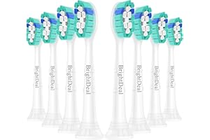 BrightDeal Cepillos de Repuesto para Philips Sonicare - Accesorios Cepillos de Repuesto Compatibles con Sonicare Protectiveclean, HealthyWhite, FlexCare Cepillo de Dientes Eléctrico, Paquete de 8
