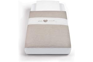 CAM IL MONDO DEL BAMBINO S.P.A. CAM Textil-Set für Beistellbett CULLAMI | gemütlicher Schlafsack mit Kissenüberzug | 100% Baumwolle (Beige)