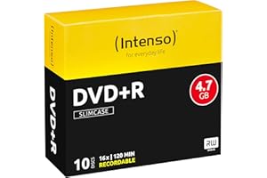 Intenso DVD+R 4.7 GB 16x - blank DVDs (4.7 GB, DVD+R, 120 mm, Slimcase)
