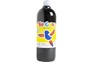 PASUTO Toy Color Tempera Paint | Black | 1000 ml | Washable Paints for Kids | Poster Paint