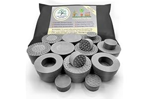 The Garden Gecko UK Little & Large Invisible Pot feet for Outdoor Plant pots and Flowers | A Plant Caddy with Floor Grip | 20 Pack Dual Size | 20 Pack | MARBLE SLATE GREY
