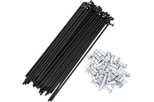 HEROFFIX 36 Set 12G Bicycle Spoke 12G Bike Wheel Spokes 45 Steel Black