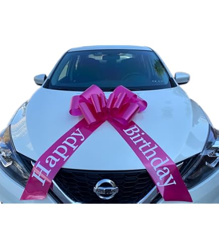 Fiocco Rosso Gigante Per Auto XXL 76 Cm - Decorazione Compleanno E Feste