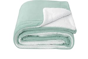 SOCHOW Waffle Sherpa koc polarowy; super miękki, puszysty, ciepły, lekki; dwustronny pluszowy koc na łóżko, sofę, kanapę