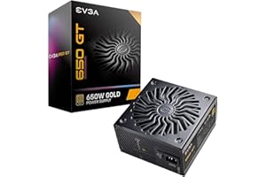EVGA SuperNOVA 650 GT, 80 Plus Gold 650W, Fully Modular, Auto Eco Mode with FDB Fan, 7 Year Warranty, Includes Power ON Self Tester, Compact 150mm Size, Power Supply 220-GT-0650-Y2 (EU)