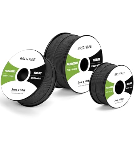 Brotree Paracord 2mm 30M Nylon Seil - 45kg Bruchlast Für Outdoor & DIY