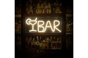 MEDE Bar Sign Decor for Home Bar Powered by USB Dimming Neon Signs,Led Neon Lights for Pub Club Warm White Neon Bar Signs for Wall Party Decor-16 x 7 "