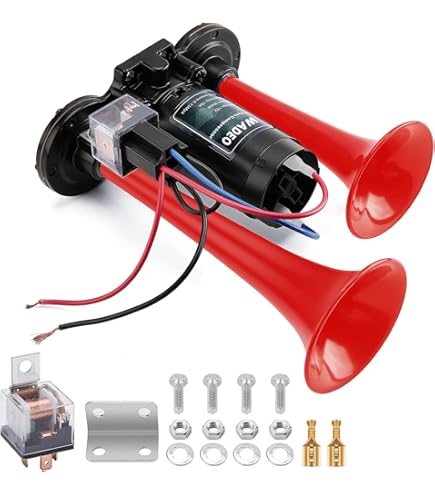Clacson Auto 150dB BOROCO - Tromba Ad Aria Rossa Per Camion, Moto E Auto - Foto 2