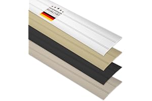 D-TACK Übergangsprofil Alu selbstklebend | Breite 37 mm | Länge 1 m | Silber | Flache Übergangsschiene | Übergangsleiste aus eloxiertem Aluminium | Abdeckleiste in Handwerker-Qualität