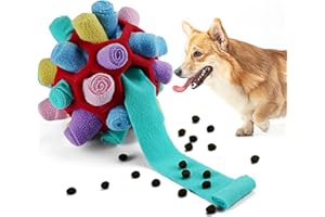 Tesytto Schnüffelball für Hunde Interaktives Hundespielzeug Ermutigen Natürliche Nahrungsfähigkeit Slow Food Training Bissresistenter Welpe Spielen Tragbare Hunde Intelligenzspielzeug(Einhorn Rosa)