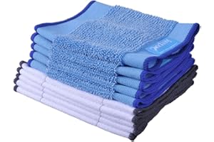 KEEPOW Mikrofasertuch für Braava 390t 390 380t 380 Mint 4200 4205 5200 5200C Reinigungstücher Wischroboter Ersatz (5 Stück Nasswischtücher +5 Stück Wischtücher)