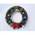 Collectible India Large Christmas Wreath Pendant Garland Wall Decor Hanging for Front Door Seasonal Décor for Christmas - Christmas Ornaments Tree Decoration DIY Christmas Decoration Items