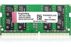 YONGXINSHENG DDR4 SODIMM 2666 MHz 8GB Laptop RAM PC4-21300 Non-ECC Unbuffered 1.2V 2Rx8 Dual Rank 260-Pin CL19 PC Computer Memory Upgrade Module