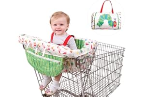 FYBlossom Shopping Trolley Protector with Strap for the Child, Universal Fit Shopping Trolley Hygiene Protection Shopping Trolley and High Chair Provides for Babies or Toddlers (White)