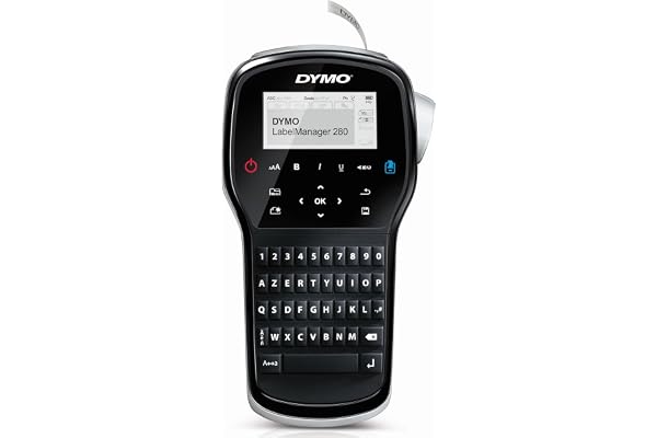 DYMO Étiqueteuse Rechargeable LabelManager 280 | Clavier AZERTY | Imprimante Portable d'Étiquettes Autocollantes | Connectivité PC ou Mac