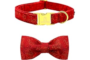 Lionheart glory Weihnachten Hundehalsband, rotes Hundeschleifenhalsband Einstellbare weiche Fliege Halsbänder für mittlere Hunde Mädchen oder Junge Fall Kragen Hund Schleife