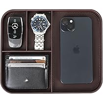 V-CUBE Designs Premium Vegan Leather Valet Tray|Stylish & Modern
