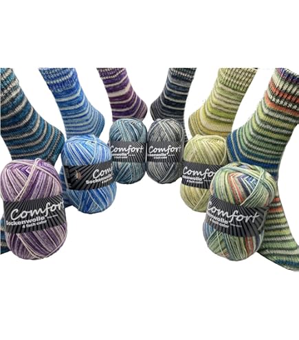 Sockenwolle Comfort • 100g Knäuel • 420m Lauflänge • 4-fach Aus Italien • Für Stabile, Warme Socken