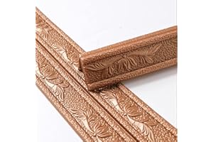 Hoomall 3D Embossed Pattern Wallpaper Borders, Self-Adhesive Trim Line Skirting Border, Removable Room Tiles Sticker for TV Background, Door Frame (Pearlescent Copper, 230x8cm)