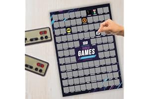 Mad Monkey Top 100 des posters de jeux vidéo à gratter - Cadeau pour les joueurs, Violet