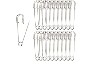 JIEGUANG Lot de 30 épingles à nourrice en métal robuste pour travaux manuels de bijoux, argenté (30 mm, 40 mm et 50 mm