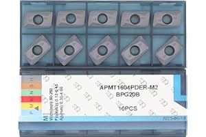 CDBP CNC Carbide Milling Inserts APMT1604PDER-M2 for Lathe Turning Tools, Apmt Indexable Inserts,10 PCS