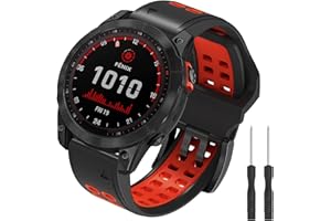 Songsier Fenix 7X Correa, 26mm Quick Fit Pulsera de Reloj de Repuesto de Silicona Suave Ajustable para Fenix 8 51mm, Fenix 6X Pro, Fenix 6X, Fenix 5X Plus, Fenix 5X, Fenix 3, Fenix 3 HR