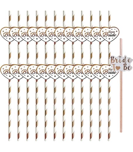 Alandra Party 6 Cannucce Oro Rosa Willy - Straw-WILLYRG, Cannucce Divertenti E Glamour Per Addio Al Nubilato E Feste