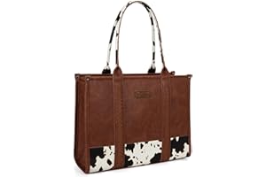 MONTANA WEST Wrangler Tote Bag for Women Western Cow Print Purse Designer Top Handle Handbags