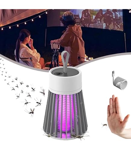 Lampe Anti-Moustiques Mozzguard - USB & Solaire - Portée 350 M² - Étanche IPX6 - Lumière UV - Pour Jardin, Terrasse, Maison - 10