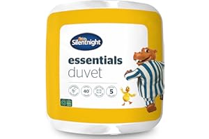 Silentnight Essentials King Size Duvet - 10.5 Tog All Year Round Quilt Duvet Ideal for Summer and Winter Comfortable Soft - Hypoallergenic and Machine Washable - 225x220cm - King