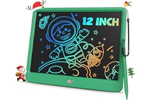 TEKFUN Tavoletta Grafica LCD 12 Pollici Bambini Adulti, Lavagnetta Cancellabile Bambini, Giocattoli Giochi Bambini 3 4 5 6 7+ Anni, Compleanno Regali Natale per Ragazzi e Ragazze (Verde)