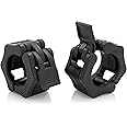 Hacuba Fitness Olympic Barbell Clamps Collars Quick Release Pair Weight Clips for 2 inch Barbell Black