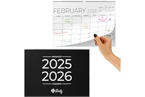 Finoly Wall Calendar 2025-2026 from July 2025 to Dec 2026 (18 Month) A4 | Calendar 2025-2026 Monthly for Easy & Efficient Planning | 2025 Calendar Month to View Ideal for Home, Office