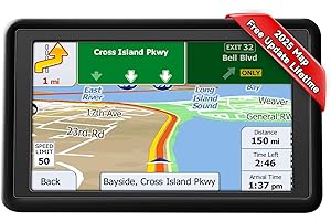 KOOLSHIRO Car Sat Nav, 5 inch GPS Navigator for Car, Truck, HGV with 2025 UK Maps, Lifetime Updates, HD Touchscreen, Voice Guidance, Lane Guidance Assist, POI