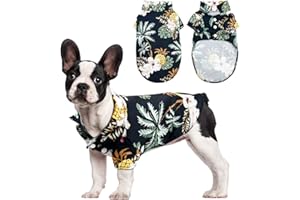 VALICAER Hawaii Hunde T-Shirt,T-Shirts mit Kokosnussbaum Bedruckt,Seaside Resort Style Haustier Coole Kleidung,Modische Hundebekleidung,Weiches Bequemes Shirt,Atmungsaktive Kleidung für Große Hunde (XL)