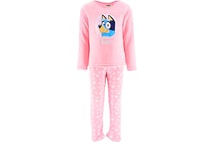 Bluey Pijamas para Niños, Camiseta y Pantalon Largo Terciopelo Suave para Niña, 2 Piezas Pijama Polar Infantil, Tallas 3 a 6 Años