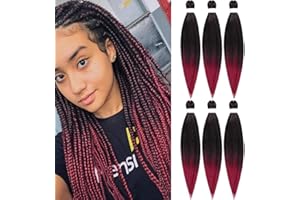 DT CHERYL Capelli Intrecciati Pre allungati Extension 6 Packs 66 cm Capelli Per Treccine Africane Yaki Hair Braid Extension Capelli Sintetici Uncinetto T27/613…