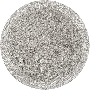 DII - Tappetino da bagno rotondo in cotone all'uncinetto, 69.8 cm diametro, Cammeo blu