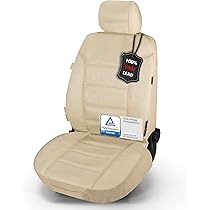 WALSER Housse Siège Auto Cuir Véritable Billy - Protection Siège Original - Compatible Airbag - Noir